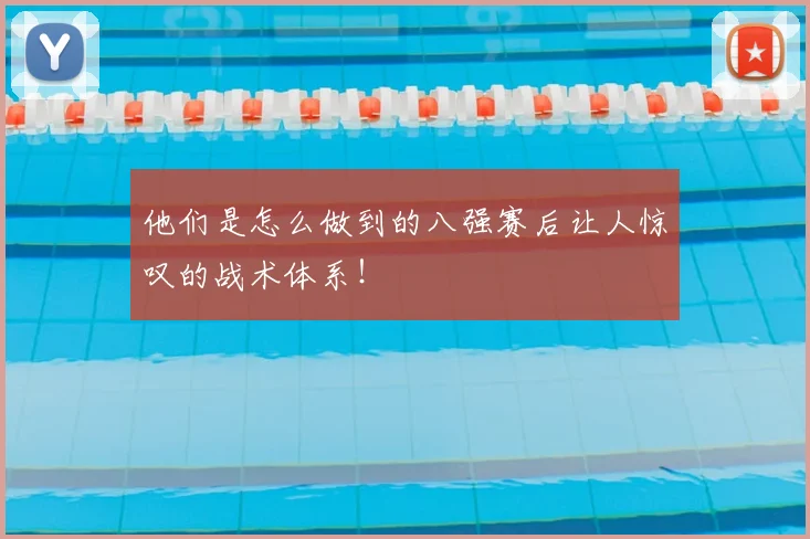 他们是怎么做到的八强赛后让人惊叹的战术体系！